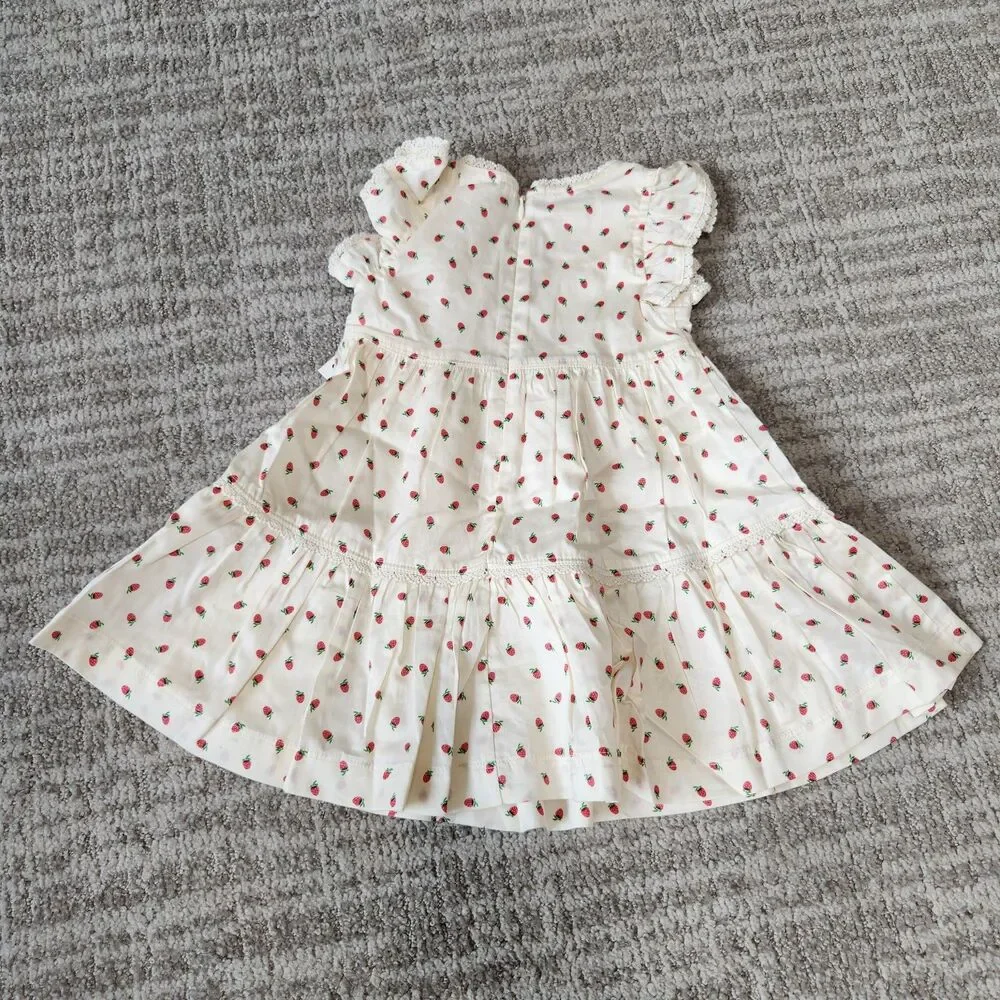 Sofia Grainge x Amazon Essentials Strawberry Tiered Lace Flutter Dress size 2T